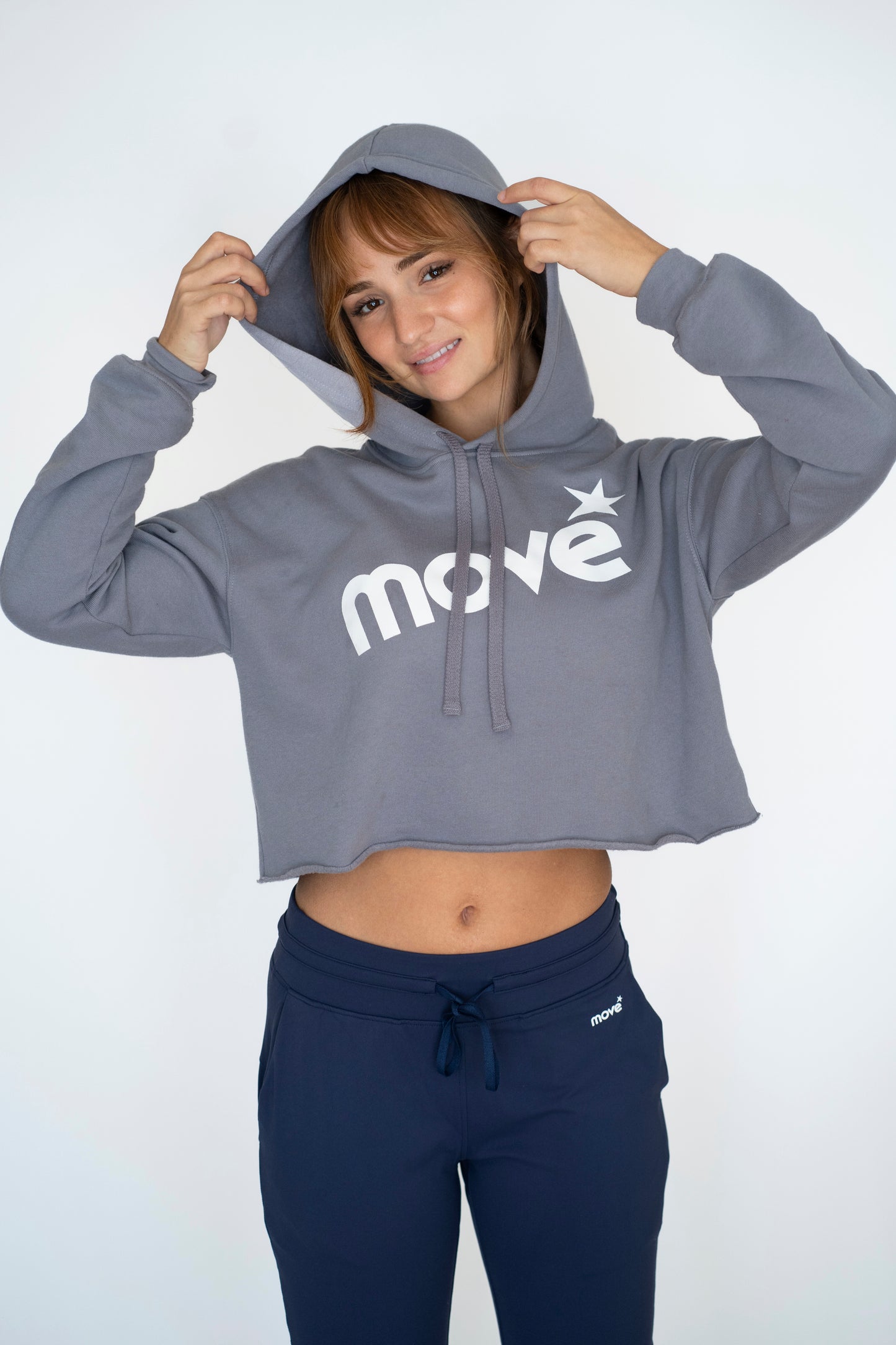 Cropped Fleece Hoodie