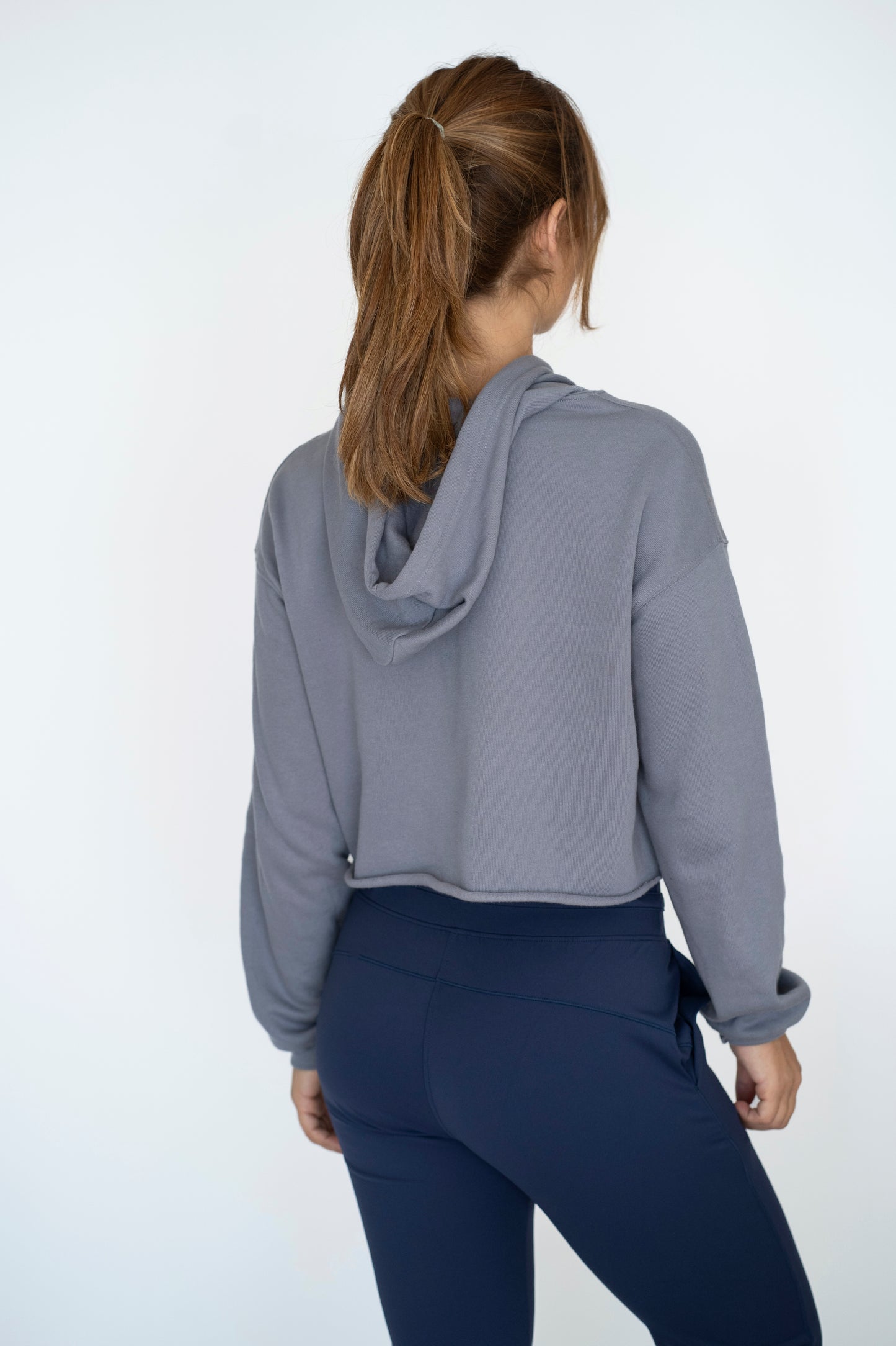 Cropped Fleece Hoodie